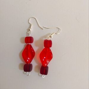 Summer fire ⬤ Handmade earrings (red)